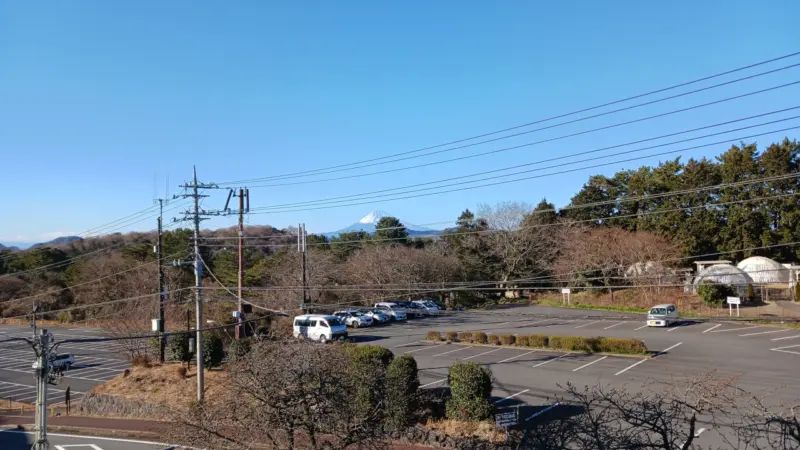 大室山リフト乗り場からの富士山