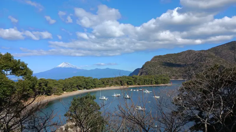 御浜岬と富士山