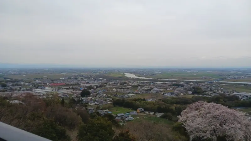 水晶の湯テラスからの濃尾平野